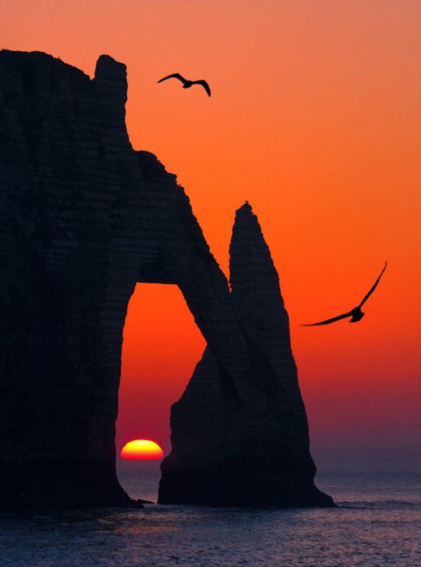 conversations sunset through rock birds